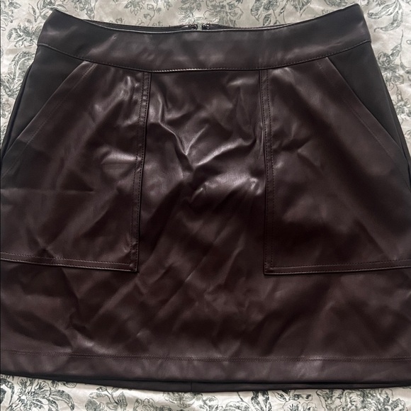 a new day Dark Brown Mini Skirt - Picture 3 of 5